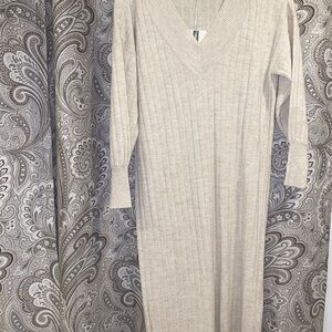 Only Cream Long Sleeve Knit Dress